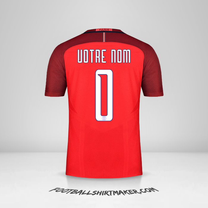Maillot Paris Saint Germain Cup 2016/17 II -  votre nom - 0