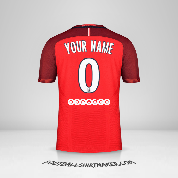 Shirt Paris Saint Germain 2016/17 II -  your name - 0