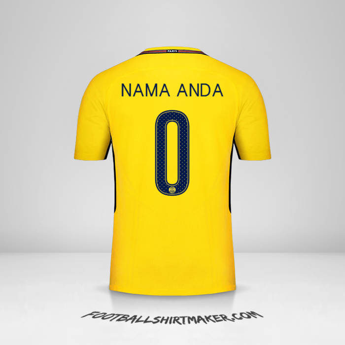 Jersey Paris Saint Germain 2017/18 Cup II -  nama anda - 0