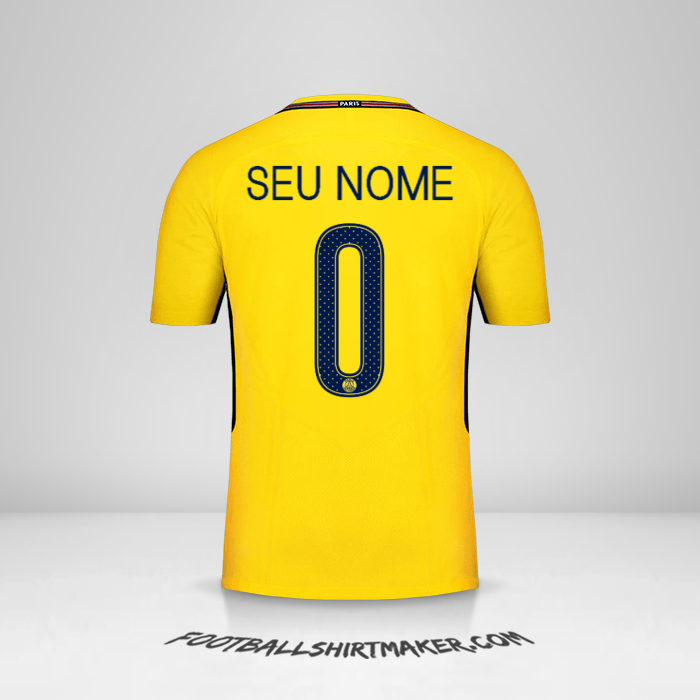 Camisa Paris Saint Germain Cup 2017/18 II -  seu nome - 0