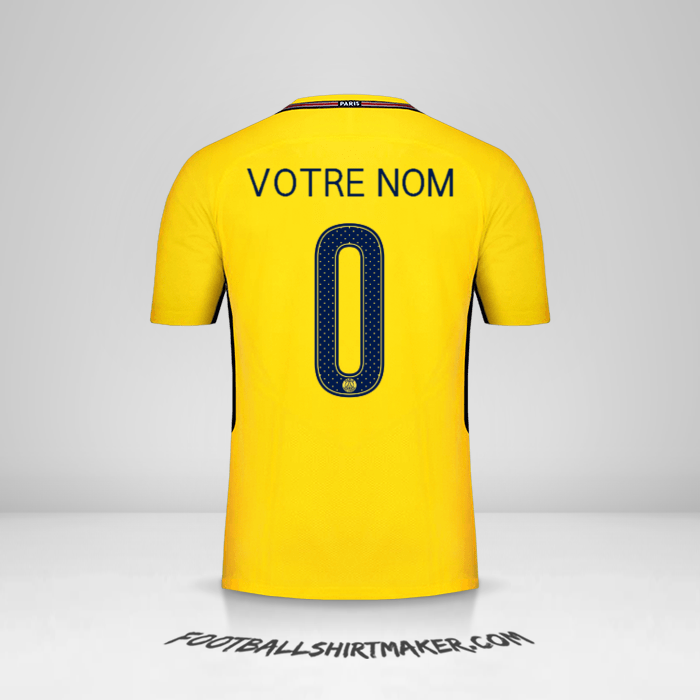 Maillot Paris Saint Germain Cup 2017/18 II -  votre nom - 0