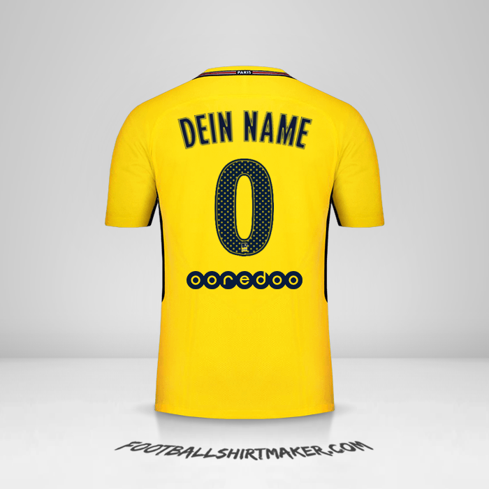 Trikot Paris Saint Germain 2017/18 II -  dein name - 0