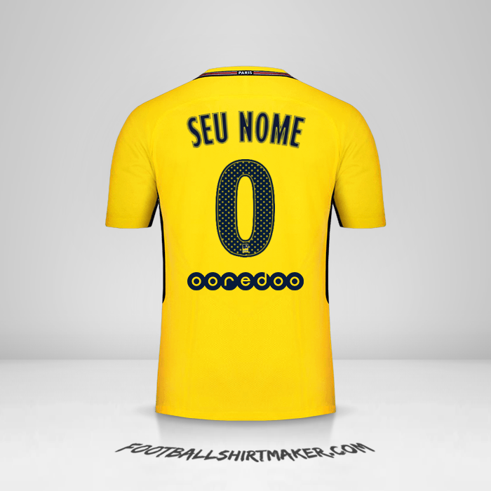 Camisa Paris Saint Germain 2017/18 II -  seu nome - 0