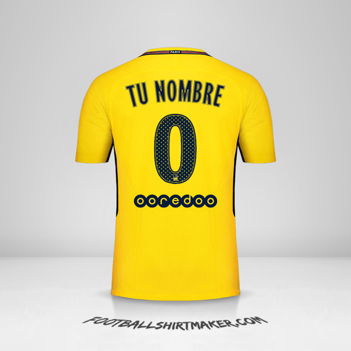 Jersey Paris Saint Germain 2017/18 II -  tu nombre - 0