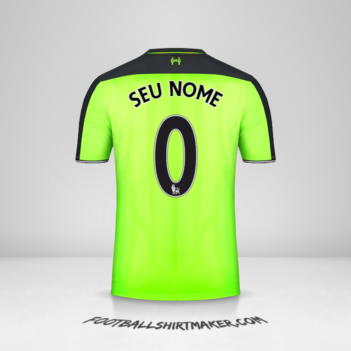 Camisa Liverpool FC 2016/17 III -  seu nome - 0