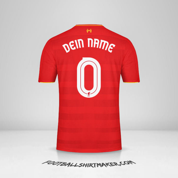 Trikot Liverpool FC 2016/17 Cup -  dein name - 0