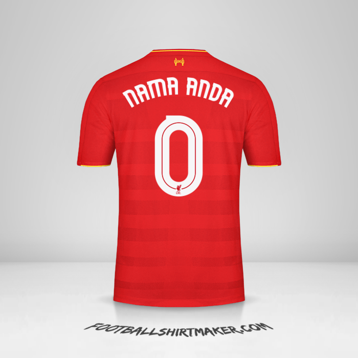 Jersey Liverpool FC 2016/17 Cup -  nama anda - 0