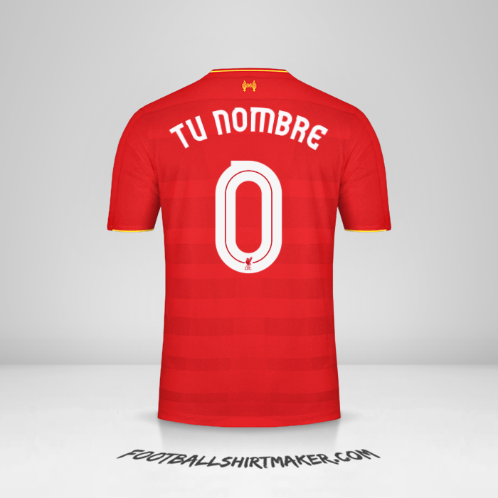 Jersey Liverpool FC 2016/17 Cup -  tu nombre - 0