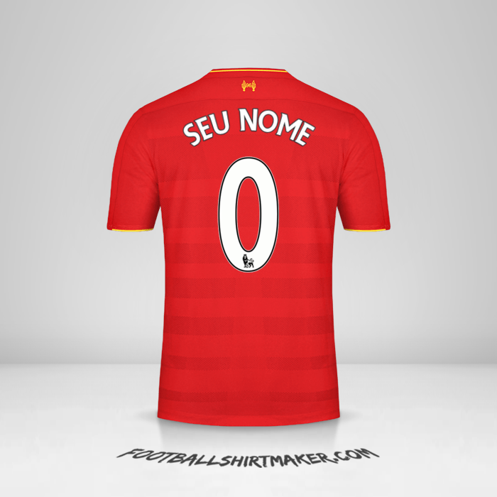 Camisa Liverpool FC 2016/17 -  seu nome - 0