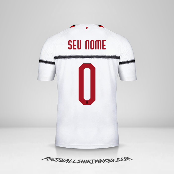 Camisa AC Milan 2018/19 II -  seu nome - 0