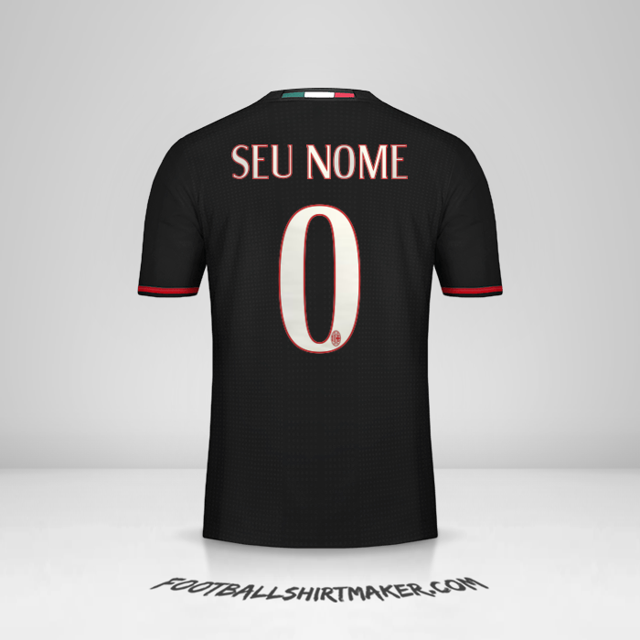 Camisa AC Milan 2016/17 -  seu nome - 0