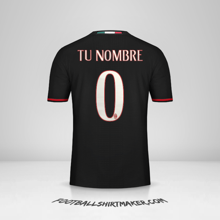 Camiseta AC Milan 2016/17 -  tu nombre - 0