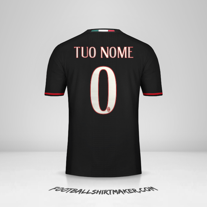 Maglia AC Milan 2016/17 -  tuo nome - 0