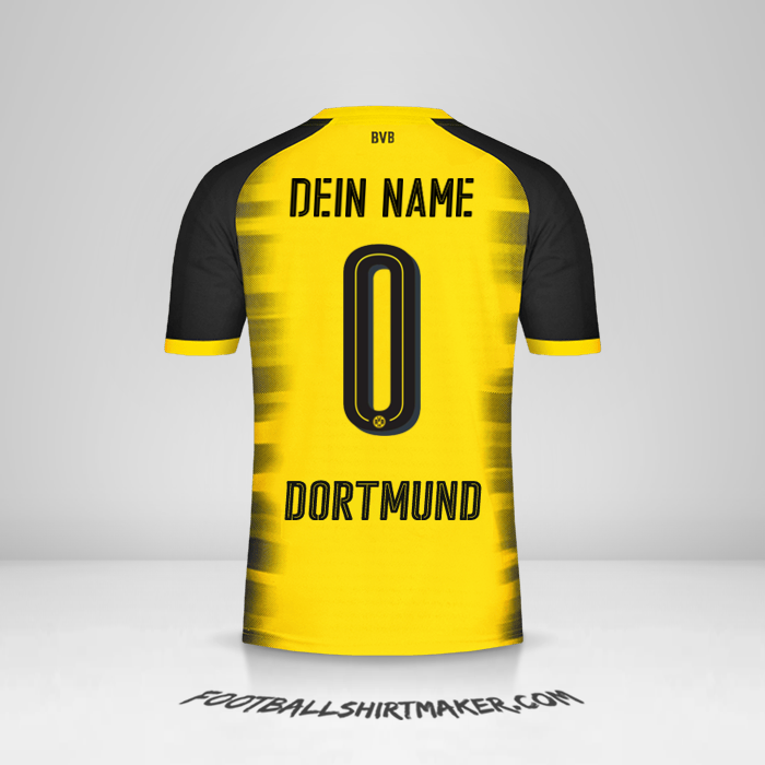 Trikot Borussia Dortmund 2017/18 Cup -  dein name - 0