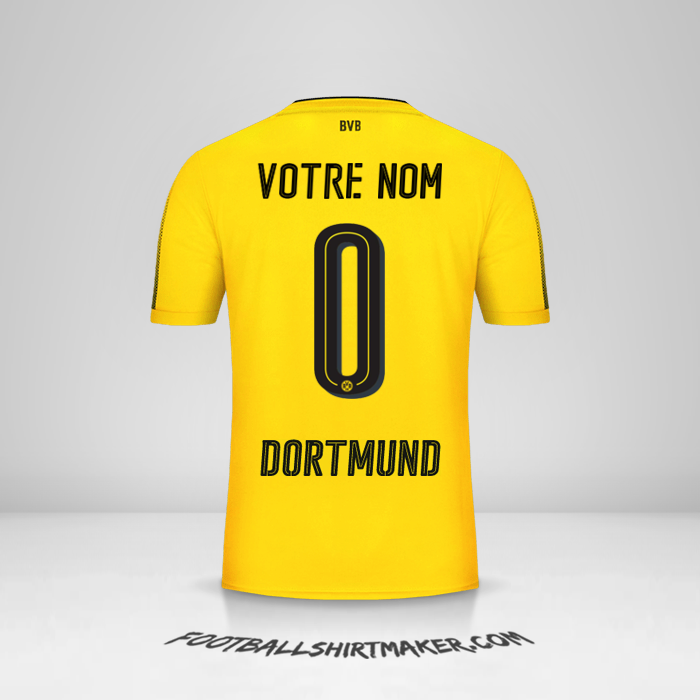 Maillot Borussia Dortmund 2017/18 -  votre nom - 0