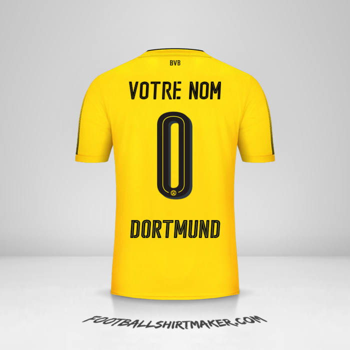 Maillot Borussia Dortmund 2017/18 -  votre nom - 0