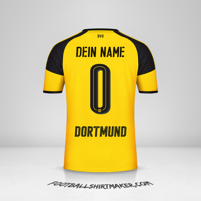 Trikot Borussia Dortmund 2016/17 Cup -  dein name - 0