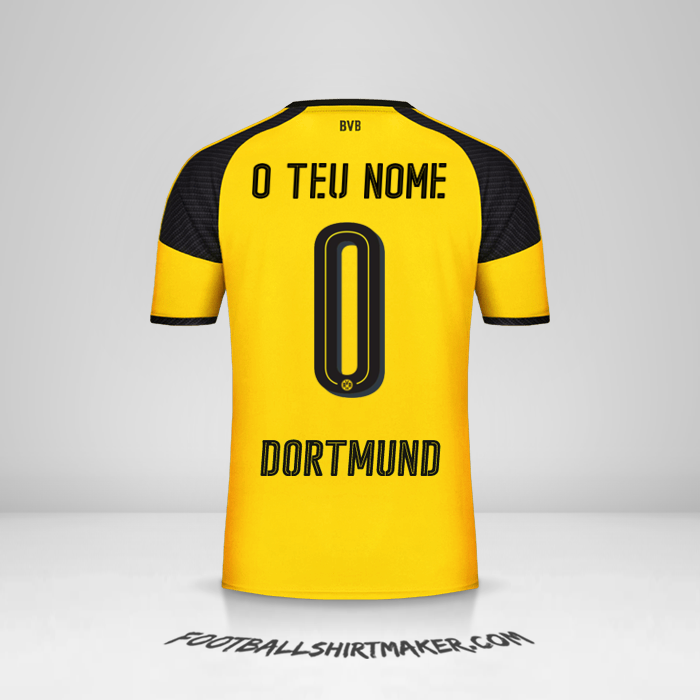 Camisola Borussia Dortmund Cup 2016/17 -  o teu nome - 0