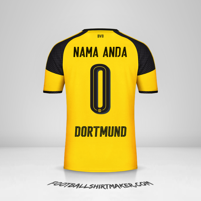 Jersey Borussia Dortmund Cup 2016/17 -  nama anda - 0