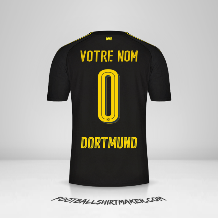 Maillot Borussia Dortmund 2016/17 II -  votre nom - 0