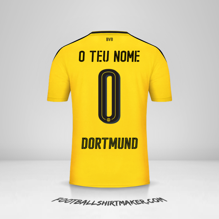 Camisola Borussia Dortmund 2016/17 -  o teu nome - 0