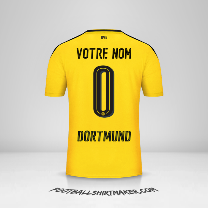 Maillot Borussia Dortmund 2016/17 -  votre nom - 0