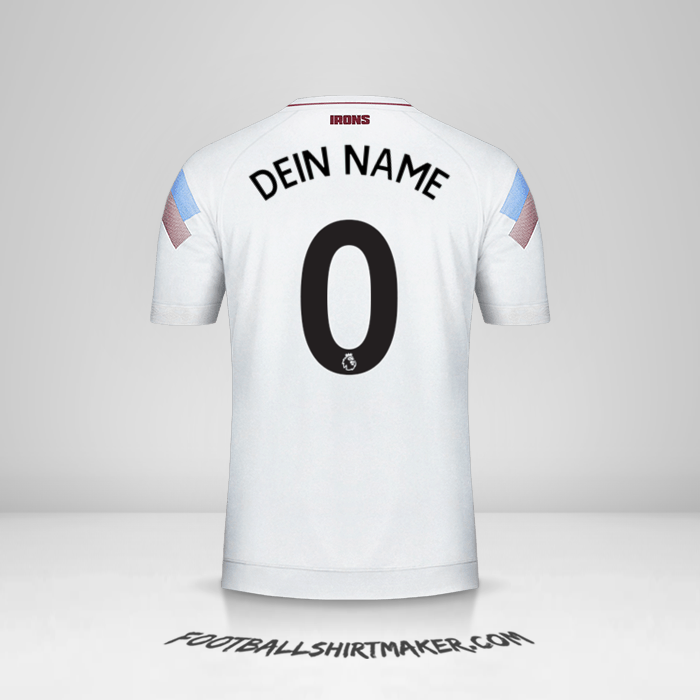 Trikot West Ham United FC 2018/19 III -  dein name - 0