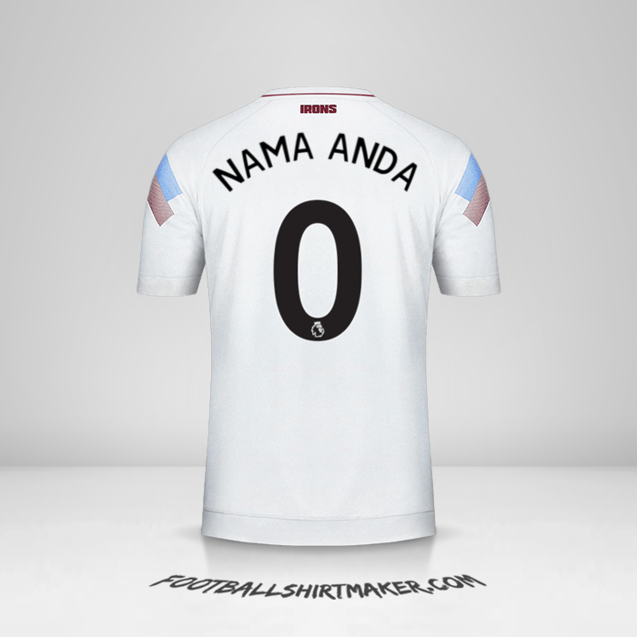 Jersey West Ham United FC 2018/19 III -  nama anda - 0