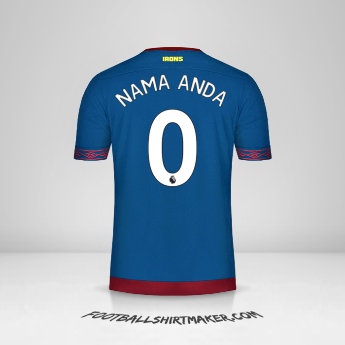 Jersey West Ham United FC 2018/19 II -  nama anda - 0