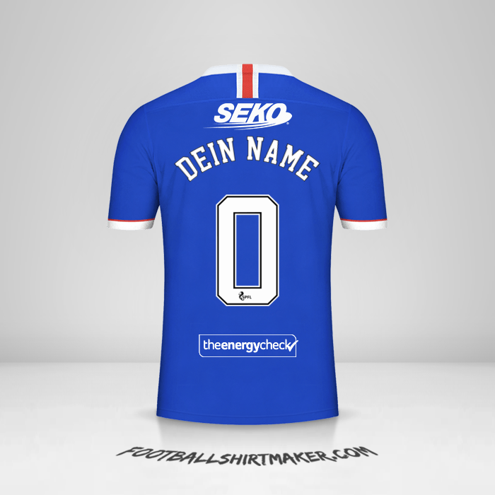 Trikot Rangers FC 2020/21 -  dein name - 0