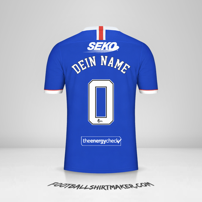 Trikot Rangers FC 2020/21 -  dein name - 0