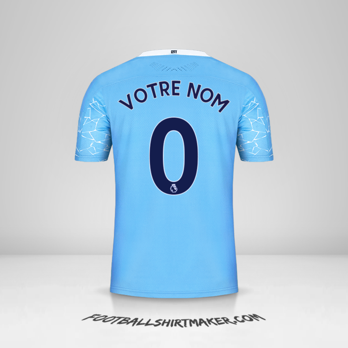 Maillot Manchester City 2020/21 -  votre nom - 0