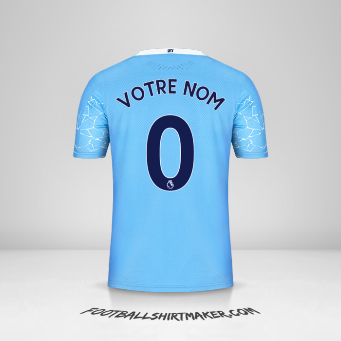 Maillot Manchester City 2020/21 -  votre nom - 0