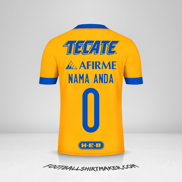 Jersey Tigres UANL 2020/21 -  nama anda - 0