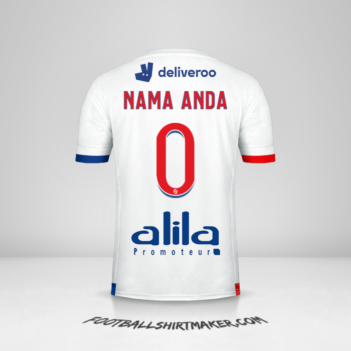 Jersey Olympique Lyon 2020/21 -  nama anda - 0