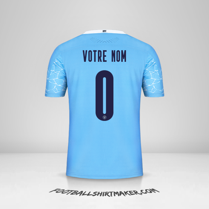 Maillot Manchester City Cup 2020/21 -  votre nom - 0