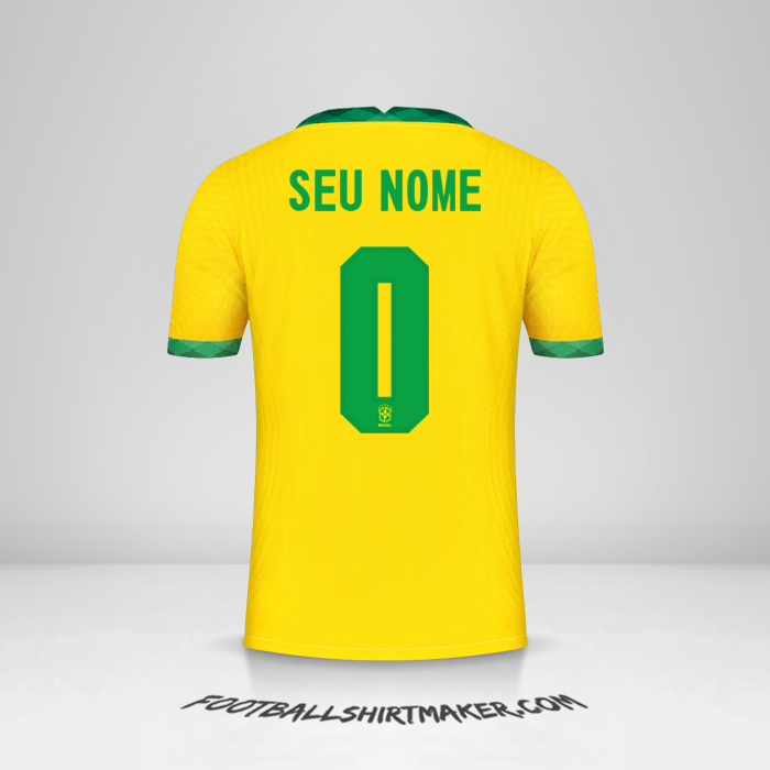 Camisa Brasil 2020/21 -  seu nome - 0