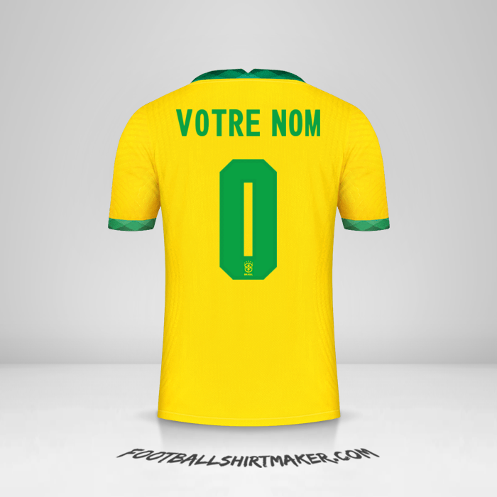 Maillot Brésil 2020/21 -  votre nom - 0