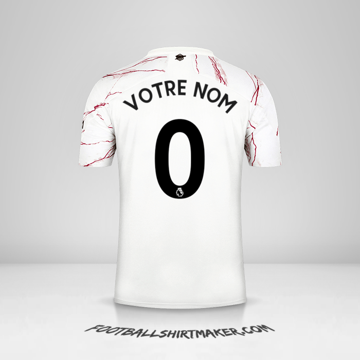 Maillot Arsenal 2020/21 II -  votre nom - 0