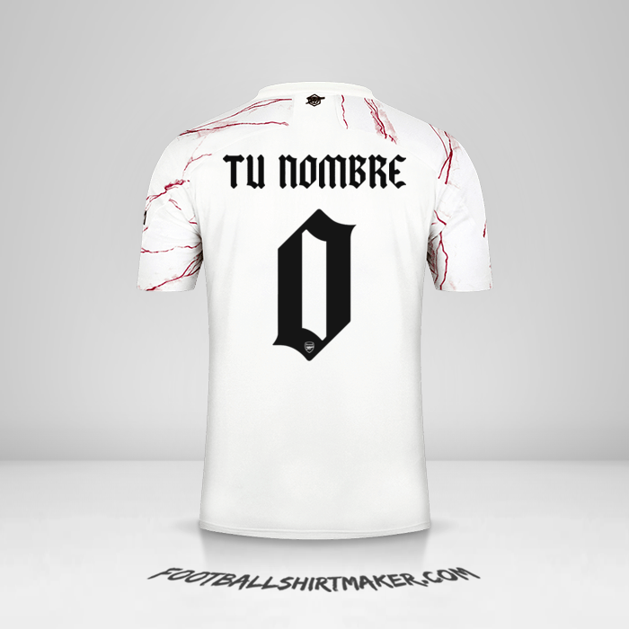 Camiseta Arsenal Cup 2020/21 II -  tu nombre - 0