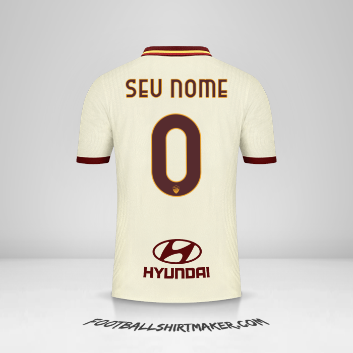 Camisa AS Roma 2020/21 II -  seu nome - 0