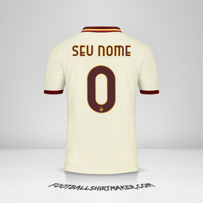 Camisa AS Roma Cup 2020/21 II -  seu nome - 0
