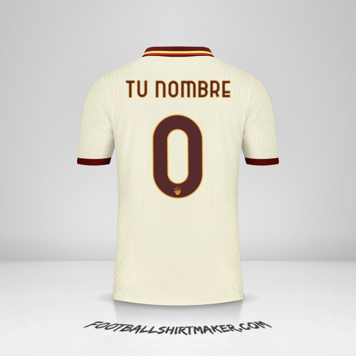 Jersey AS Roma 2020/21 Cup II -  tu nombre - 0