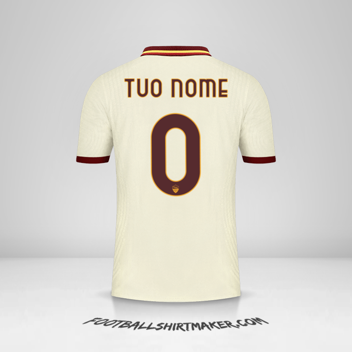 Maglia AS Roma 2020/21 Cup II -  tuo nome - 0