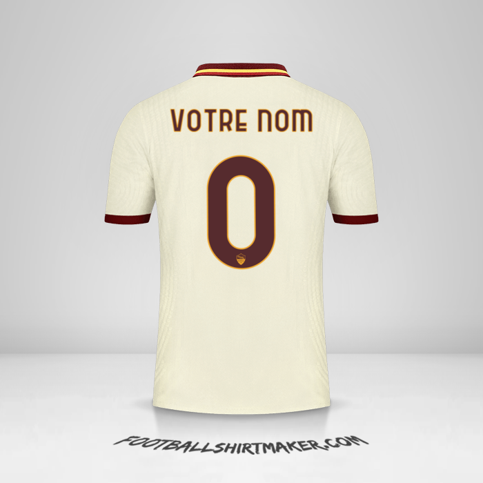 Maillot AS Roma 2020/21 Cup II -  votre nom - 0