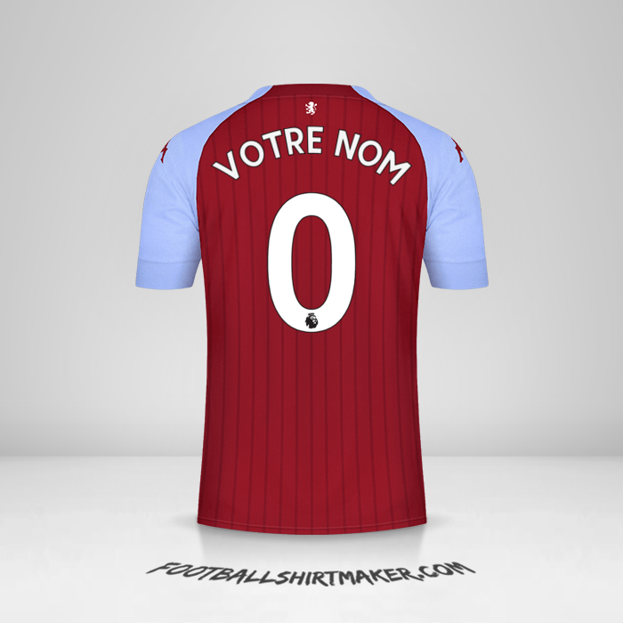 Maillot Aston Villa FC 2020/21 -  votre nom - 0