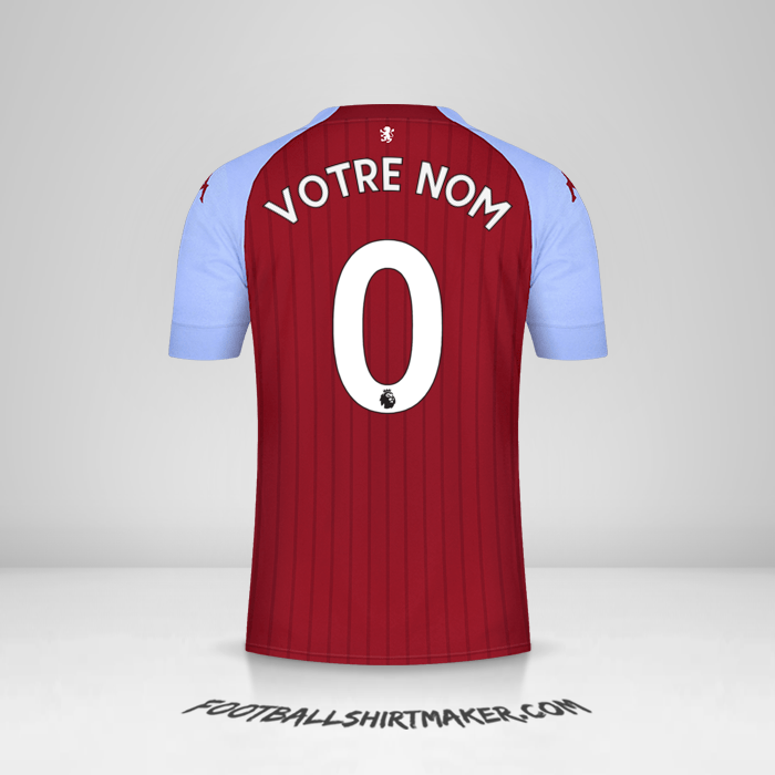 Maillot Aston Villa FC 2020/21 -  votre nom - 0