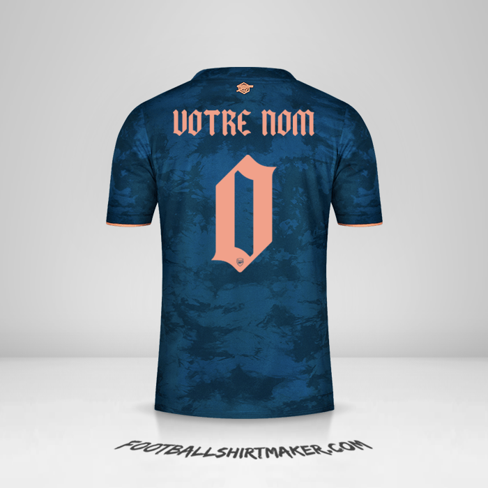 Maillot Arsenal Cup 2020/21 III -  votre nom - 0