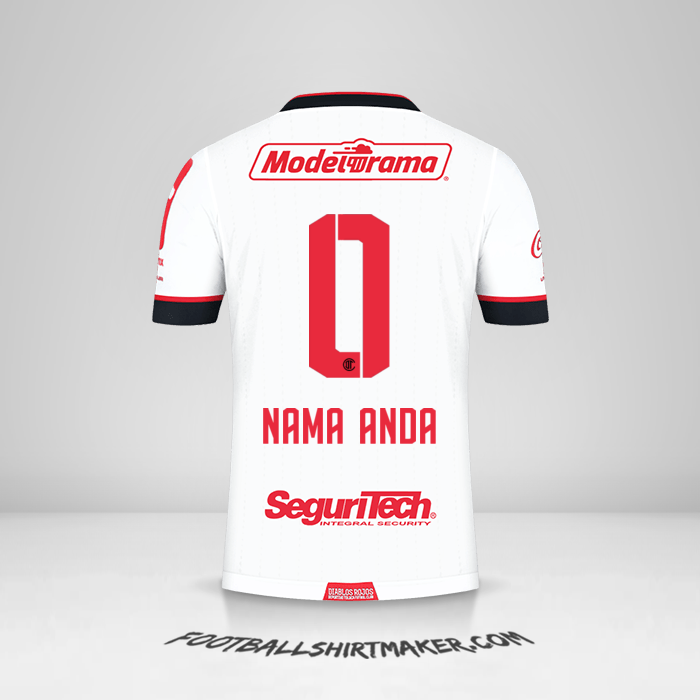 Jersey Toluca FC 2021 II -  nama anda - 0