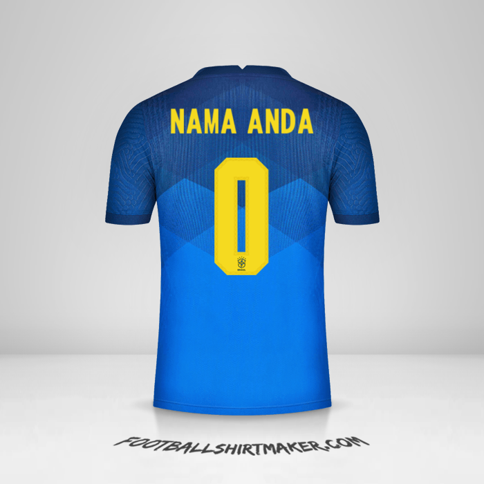 Jersey Brasil 2020/21 II -  nama anda - 0